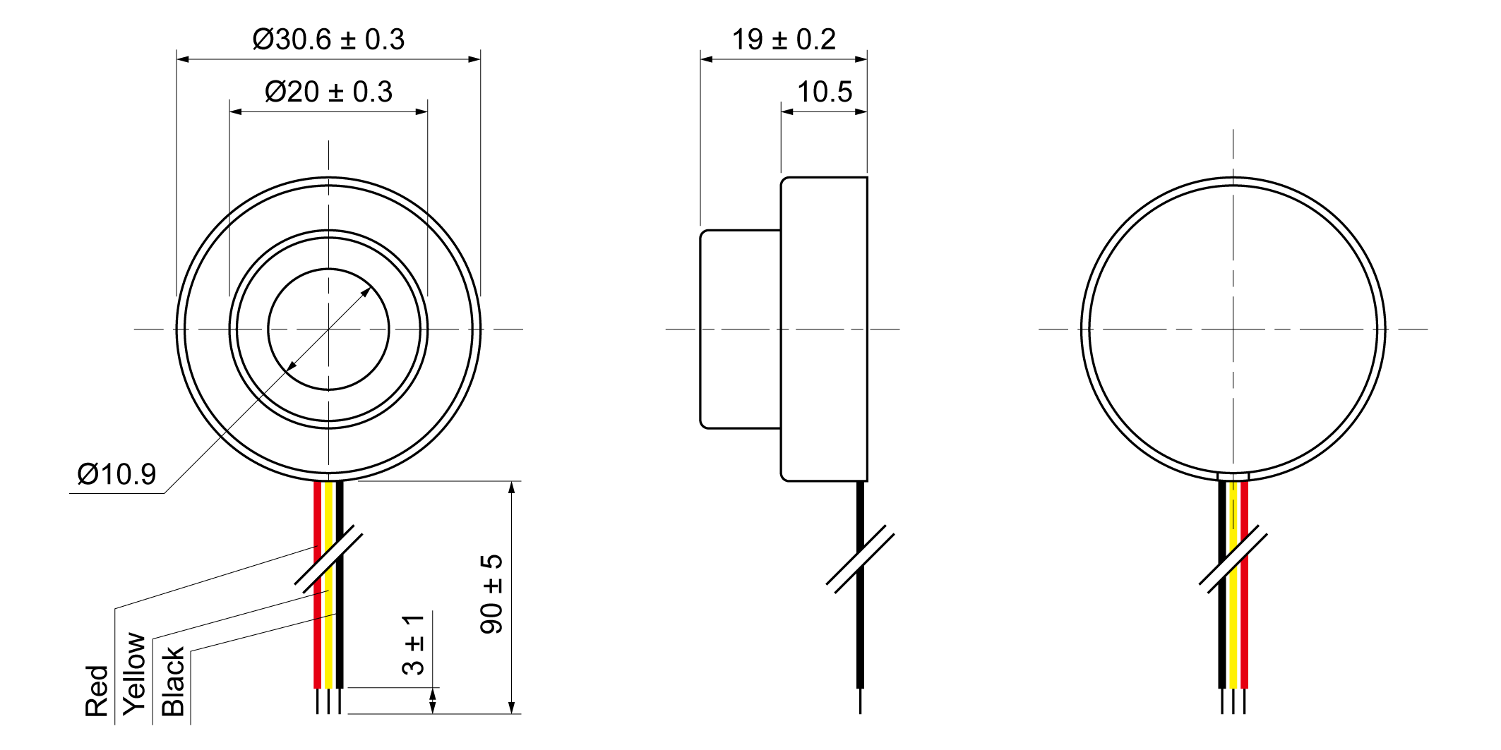 XPTF3019-32W Mechanical Drawing